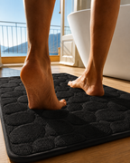 Tapis de Bain Galet Antidérapant, Ultra Absorbant et à Séchage Rapide